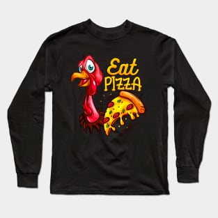 Eat Pizza Funny Thanksgiving Turkey Long Sleeve T-Shirt